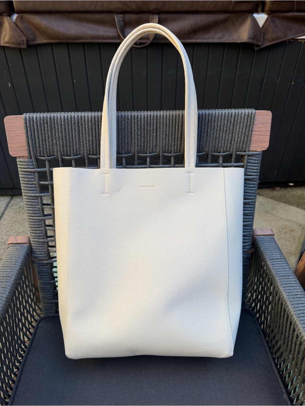 Love & Lore Heather Tote Bag - French Vanilla - Cream Leather Tote Bag